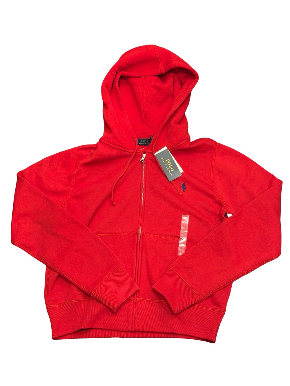 Polo Ralph Lauren Fleece Full Zip Hoodie Red L NWT